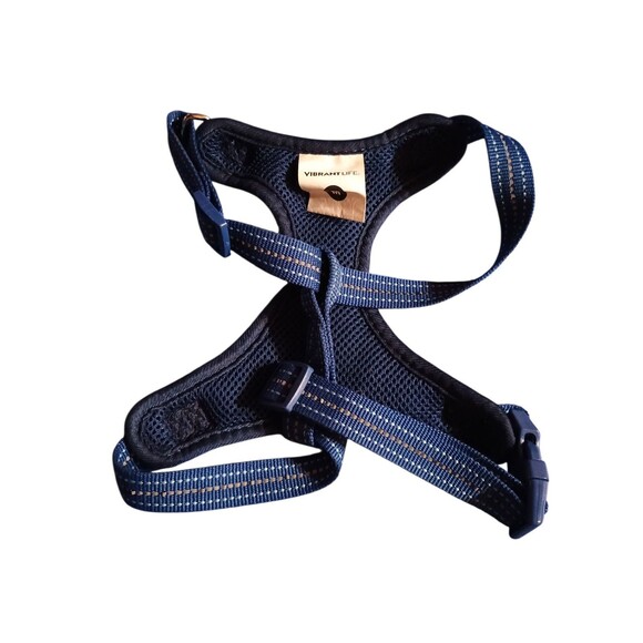 Vibrant Life Mesh Adjustable Dog Walking Pet Harness Blue Size M NWOT - Picture 2 of 3